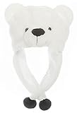 Animal Head Super Soft Plush Childrens Hat - Polar bear