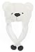 Animal Head Super Soft Plush Childrens Hat - Polar bear