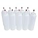 kelkaa 8oz HDPE Plastic Squeeze Bottles with Wide Mouth Opening, Red Tip Yorker Caps with 0.030 Orifice for Condiments and Any Thick Liquids Products, Refillable Empty Bottles (Pack of 10)