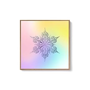 Framed Canvas Wall Art for Living Room, Bedroom Snowflake Theme Canvas Prints for Home Decoration Ready to Hang - 16x16 inches