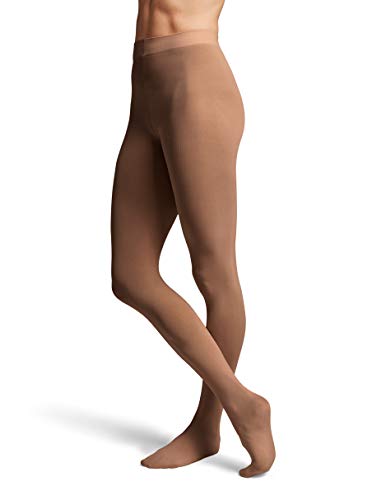 Bloch womens Ladies contoursoft footed tights, Brown, Small-Medium US
