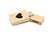 Maple Wood USB 2.0 16GB Flash Drive - Heart Veneer Love Design - With Matching Mastercraft Brown Paperbox