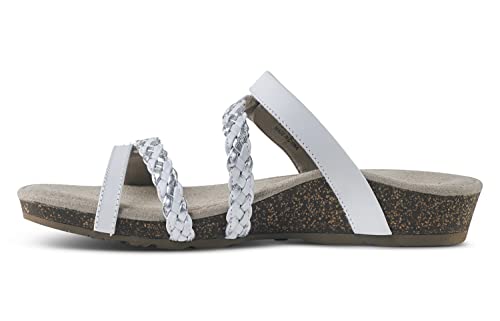 aetrex janey braided slide