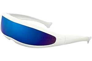 Futuristic Cyclops Sunglasses, Narrow Visor Sunglasses, Futuristic Novelty Cool Glasses,Space Costume for Eyeswear