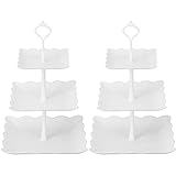 2 Set of 3-Tier Plastic Cupcake Stand Dessert