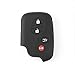 Fontic Black Silicone 4 Button Protective Key Fob Case Cover Jacket for Lexus GS430 GS300 IS350 IS250 and More