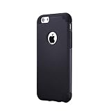 Ailun Phone Case for iPhone 6s iPhone 6 Soft Interior Silicone Bumper Hard Shell Solid PC Back Shock Absorption Skid Proof Anti Scratch Hybrid Dual Layer Slim Cover Black