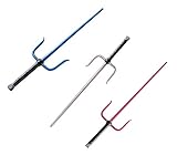 Martial Arts Aluminum Colored Sai w/Leather Wrapped