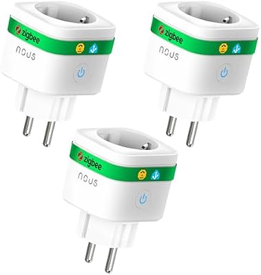 A7Z ZigBee Smart Steckdose mit Energieüberwachung, 16A, App- & Sprachsteuerung, Zeitplan & Timer, Kompatibel mit Alexa, Google Home, Home Assistant, Tuya, ZigBee-Hub Erforderlich, 3 Pack