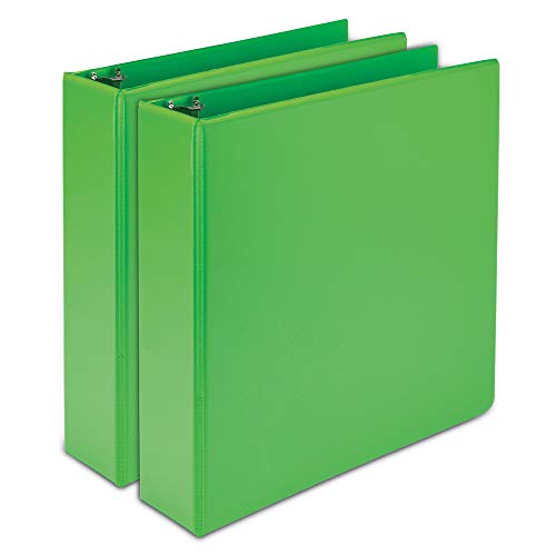 Samsill Earth's Choice  Biobased Durable Fashion Color 3 Ring View Binder, 1 Inch Round Ring, Up to 25% Plant Based Plastic, USDA Certified Biobased