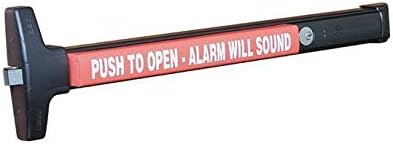 DetexV40-EB- 36''EXIT Alarm W/Battery BLK PUSHPAD