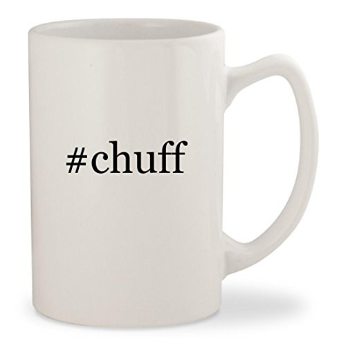 #chuff - White Hashtag 14oz Ceramic Statesman Coffee Mug Cup