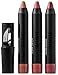 NUDESTIX Intense Matte Lip + Cheek Mini Set in Pixi (matte, nude brown) Belle (matte plum nude), Purity (matte natural-flesh nude)