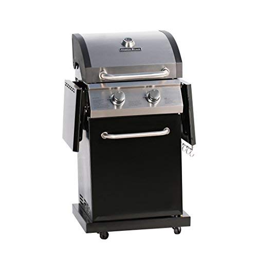 MASTER COOK Gas Grill,2-Burner Cabinet Liquid Propane Gas Grill- Stainless Steel 32000BTU 312 sq.in. Cooking Area Porcelain Grill Grate