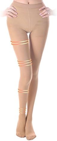 Carer Women's Compression Pantyhose 20-30 mmHg Moderate Pressure Waist High Sheer Support Stockings(Medium-1, Beige)