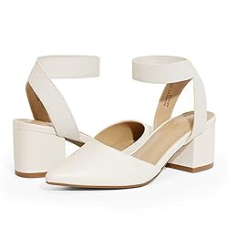 DREAM PAIRS Womens Low Block Chunky Heel Ankle