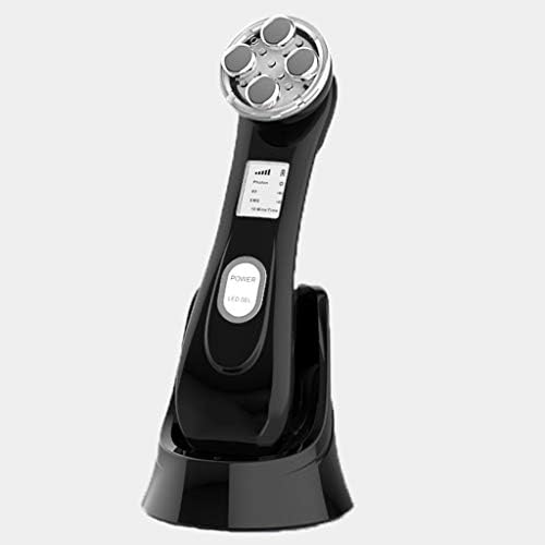 Skin Care Tools,6-in-1 Multi-Funt Electroporation Rf Radio Frequency Facial Led Photon Skin Care Device Face Lifting Tighten Eye Facial Carenction Beauty Instrume,Black