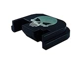 BASTION Laser Engraved Rear Cover Slide Back Plate For Glock 17 19 21 22 23 24 26 27 29 30 31 32 33 34 35 36 37 38 39 40 41 Gen 1-4 Butt plate, Does not fit Glock 42 & 43 Models - 3D CNC Skull