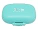 Meta-U Deep 4 Compartments Plastic Pills/Vitamins Organizer Box (Blue)