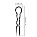 Grip Hair Pins U Shaped Bobby Pins Hair Bun Styling Clips Fast Magic Spiral Simple Twist Hair Pins Plastic Lady Style for Women Girls (10Pcs Black)