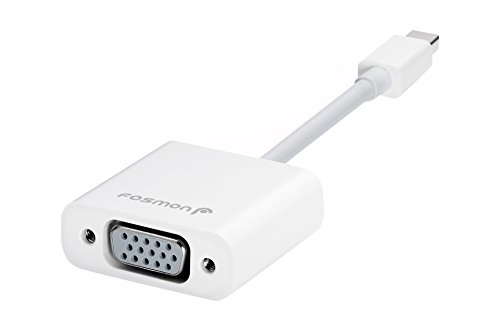 Fosmon HD1826 Mini DisplayPort (Thunderbolt) to VGA Male to Female Adapter, White