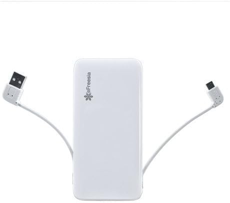 eFreesia Duo White - EFDMPWH5000 Mobile Smartphone Tablet Battery Charger Power Bank for Samsung Galaxy, Galaxy S2, Galaxy S3, Note, Note 2, iPhone 4, iPhone 5, HTC, LG, Motorola