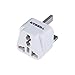 TESSAN Grounded Universal Travel Plug Adapter USA to UK Travel Prong Converter Adapter Plug Kit for UK (TypeG) - 3 Pack(WHITE)