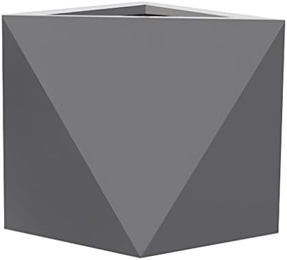 Mistose Fiberglass Planter, Indoor & Outdoor Desk Flower Pot, Grey