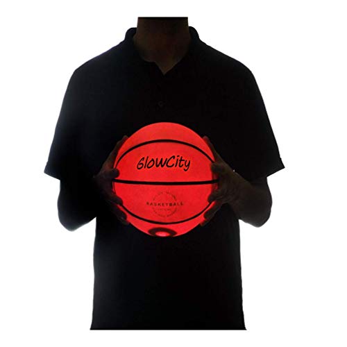image for GlowCity LED Light-Up Basketball - Size 6, 28.5-inch, Official Size Wo