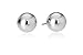 Amazon Collection 14k White Gold 6mm Ball Stud Earrings