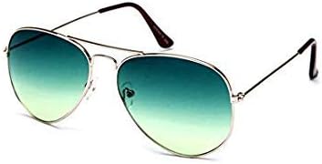 Danilo UV Protected Silver Blue Aviator Sunglasses for Men Women (M.G- 50 -Sil-Blu|Blue)