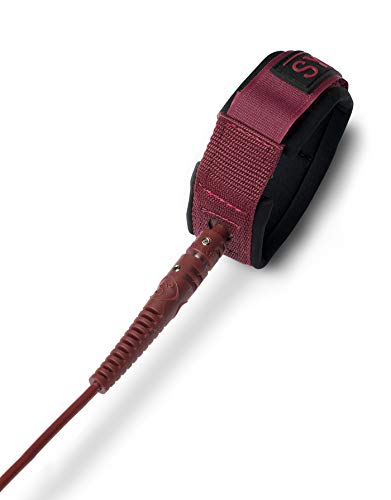 SYMPL Premium Surf Leash [ 5ft - 9ft ] Surfboard Leash for Shortboard, Longboard, SUP Paddle Board - Matte Cord (6, Comp) - Thumbnail 2