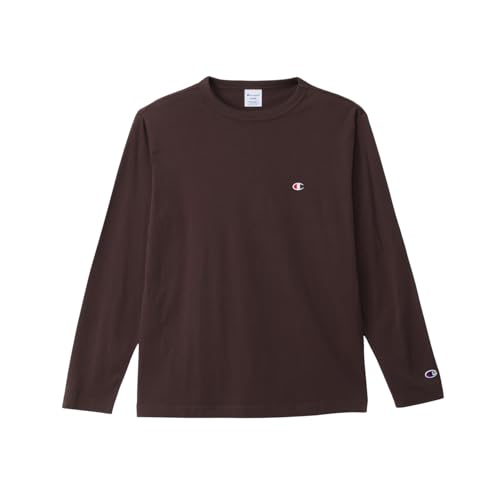 長袖Tシャツ 長袖 丸首 綿100％ ワンポイントロゴ刺繍 ロングスリーブTシャツ メンズベーシック C3-P401Z-054-S
