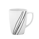 Corelle Square 12-Ounce Porcelain Mug, Simple Sketch
