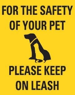 Veterinary Keep Pet on Leash Sign