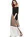 Verdusa Women's Summer Color Block Side Split Loose Maxi Long Dress Black-Grey L