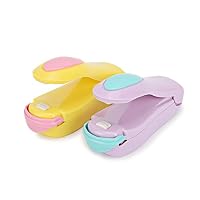 Andyly Handheld Heat Bag Sealer (2-Pack) | Great for Reseals Snack Bags, Heat Seals Plastic Aluminum Bags - Promotes Elongation of Food Freshness