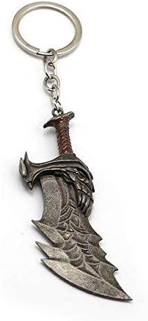 Mct12 - God of War 4 Kratos Keychains Cratos Blades of Chaos Metal model llaveros Key chain Game fans collection