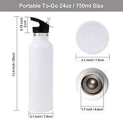 Neihepal 24oz Insulated Water Bottles Bulk 2