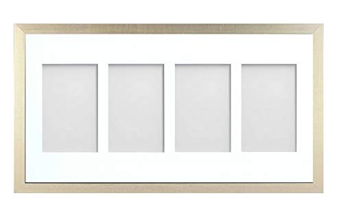 Frame Company Simpson Gold Multi Aperture Photo Frame, 20x10 for 6x4 inch (x4 PPPP)