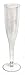 Oojami 30pc Clear Plastic With Silver Glitter Classicware Glass Like Champagne Wedding Parties Toasting Flutes