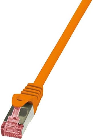 LogiLink CQ2038S CAT6 S/FTP PIMF PrimeLine Patch Cable, 1 Meter Length, Orange, Orange, 1 Meter Length