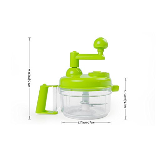 TENTA TENTA KITCHEN Tenta Kitchen 3.2-Cup/800ml Hand Crank Food Processor/Manual Food Chopper/Meat Grinder/Vegetable Dicer And Mincer/Fruit Blender With Egg Separator