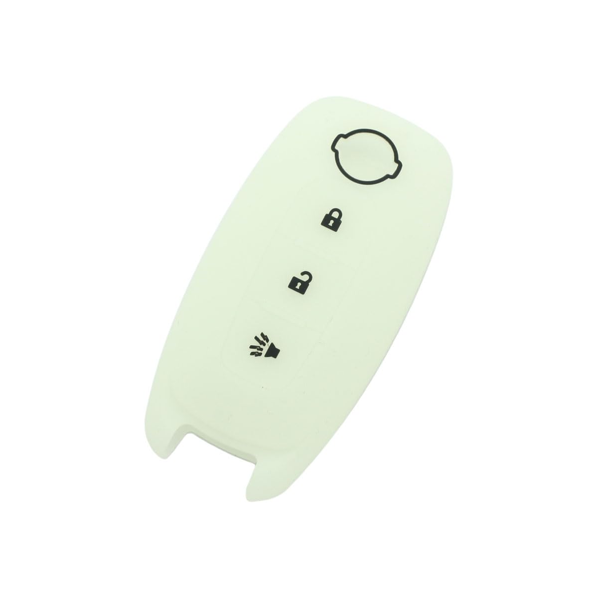 BROVACS Night Glow Silicone Cover Protector Case Holder Skin Jacket Compatible with NISSAN 3 Button Smart Remote Key Fob CV2509 Translucent — image 1
