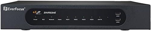 Everfocus ENVR8304E/1T Network Video Recorder, 8 Channel with Built in POE, 4X SATA HDD Slots for Upto 8TB, Raid 5, 1 TB HDD