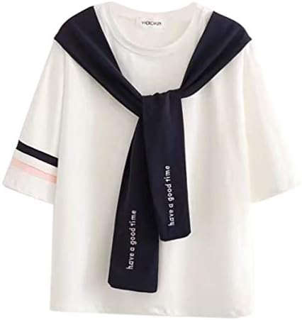 Harajuku Women Fashion Pink Star Japanese Letter Short Sleeve Hoodie T Shirt