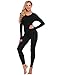 Ekouaer Womens Thermal Underwear Set Henley Base Layer Stretch Top & Bottom