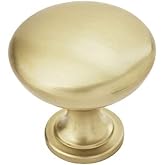 Amerock 10 Pack 1-1/4" Round Edona Golden Champagne Cabinet Knob | Durable Zinc drawer knob and cabinet hardware, ideal for kitchen cabinets, bathroom vanities, dressers, and furniture