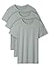 David Archy Men's 3 Pack Rib Modal Crewneck Undershirts (S, Gray)