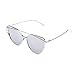 GAMT Mirrored Cat Eye Sunglasses Metal Frame Flat Lens Women Sunglasses